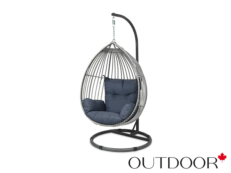 Подвесное кресло "кокон" из ротанга OUTDOOR Самуи, светлый микс