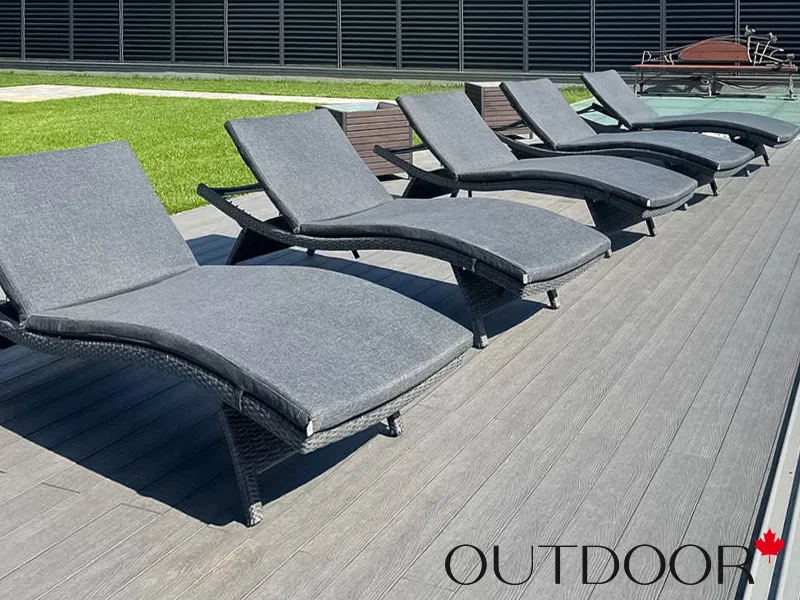 Шезлонг из ротанга OUTDOOR Палермо, графит