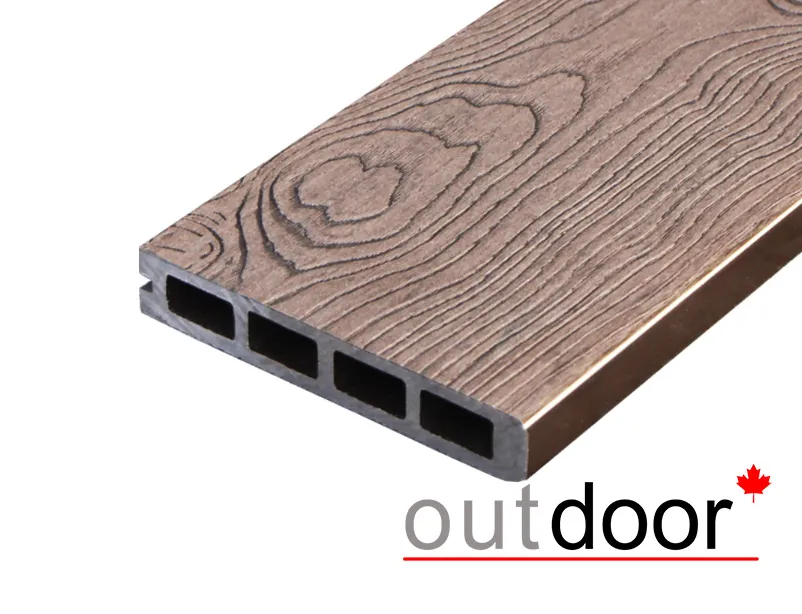 Террасная доска ДПК Outdoor 3D 150*25*4000 мм завершающая STORM/OCEAN BROWN коричневая микс
