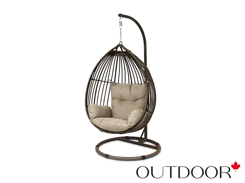 Подвесное кресло "кокон" из ротанга OUTDOOR Самуи, коричневое