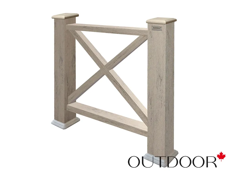 Ограждение из ДПК Outdoor "Кантри" 1000*1000 мм. 3D STORM GREY