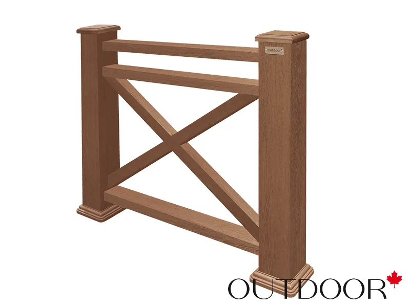 Ограждение из ДПК Outdoor "Кантри плюс" 1000*1000 мм. 3D STORM дуб