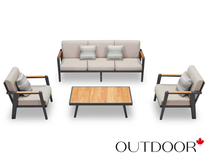 Комплект мебели OUTDOOR Орлеан (3-местный диван, 2 кресла, кофейный стол), песочный