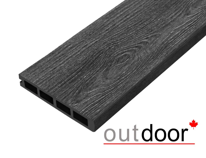 Террасная доска ДПК Outdoor 3D 150*25*4000 мм. завершающая NEVADA/CALIFORNIA черная