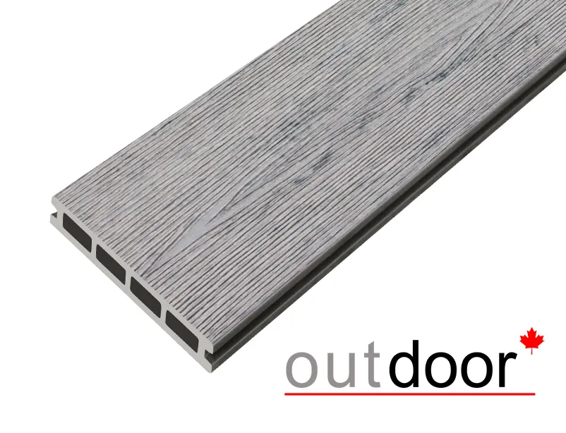 Террасная доска ДПК Outdoor 3D 150*25*4000 мм. STORM/вельвет серая микс