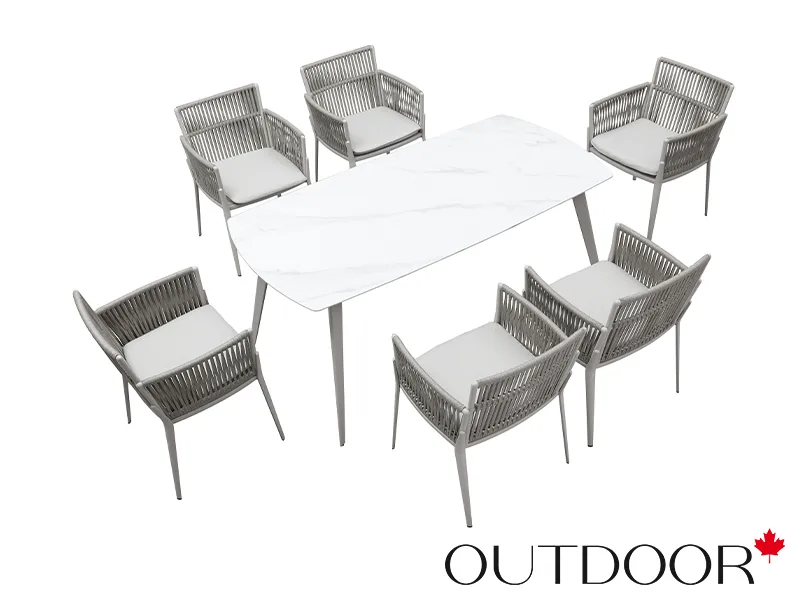 Комплект мебели OUTDOOR Неаполь (стол, 6 стульев), латте