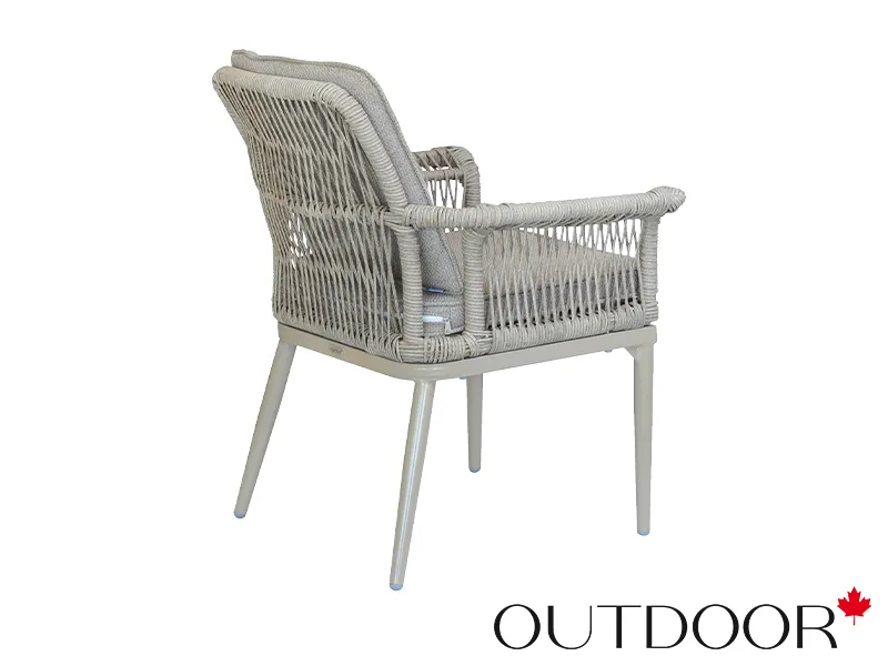 Комплект мебели из ротанга OUTDOOR Прованс (стол, 4 стула), узкое плетение, капучино