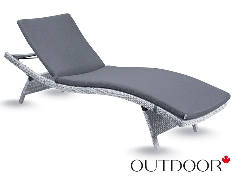 Шезлонг из ротанга OUTDOOR Палермо, светлый микс