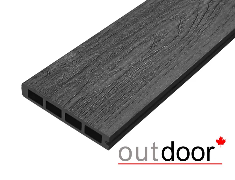 Террасная доска ДПК Outdoor 3D 150*25*4000 мм. завершающая NEVADA/CALIFORNIA черная