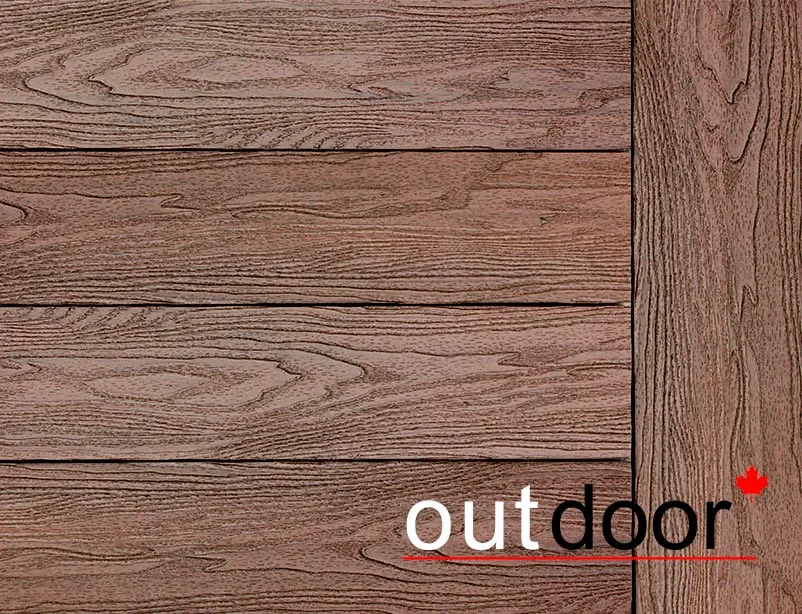 Террасная доска ДПК Outdoor 3D 150*25*4000 мм. завершающая HAVANA/ARIZONA BROWN коричневая микс