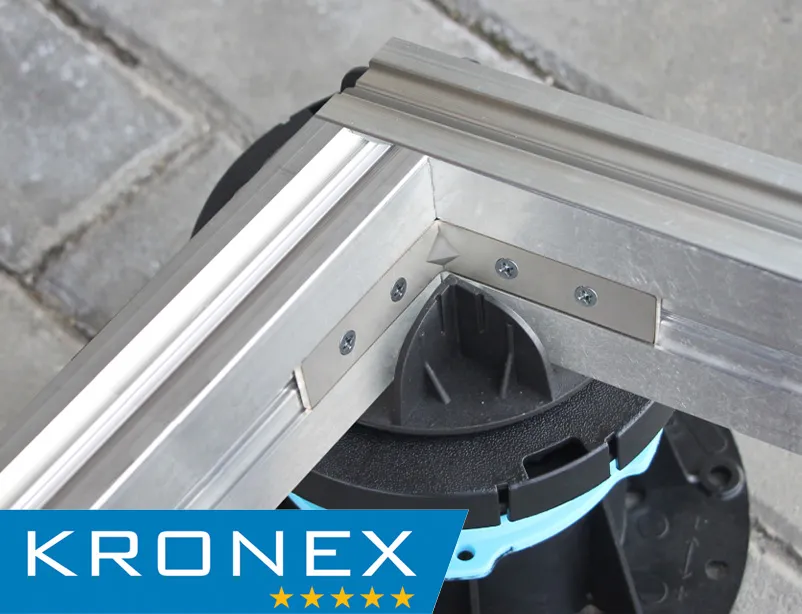 Соединитель KRONEX угловой для лаг KRONEX (полка 75х20) (упак/10 шт)