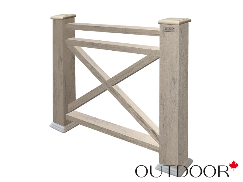 Ограждение из ДПК Outdoor "Кантри плюс" 1000*1000 мм. 3D STORM GREY