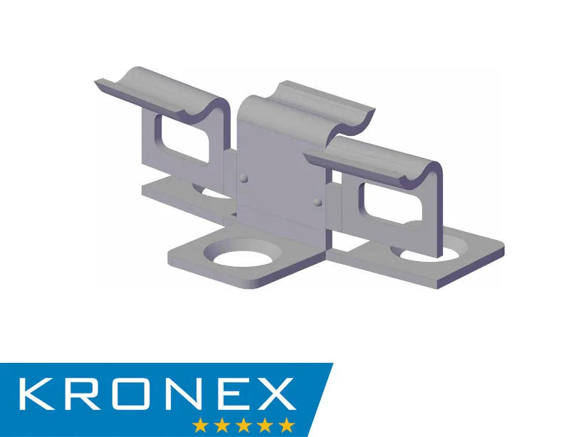 Крепеж промежуточный KRONEX № 9 для каркаса из металлопрофиля и лаги ДПК (упак/100 шт)