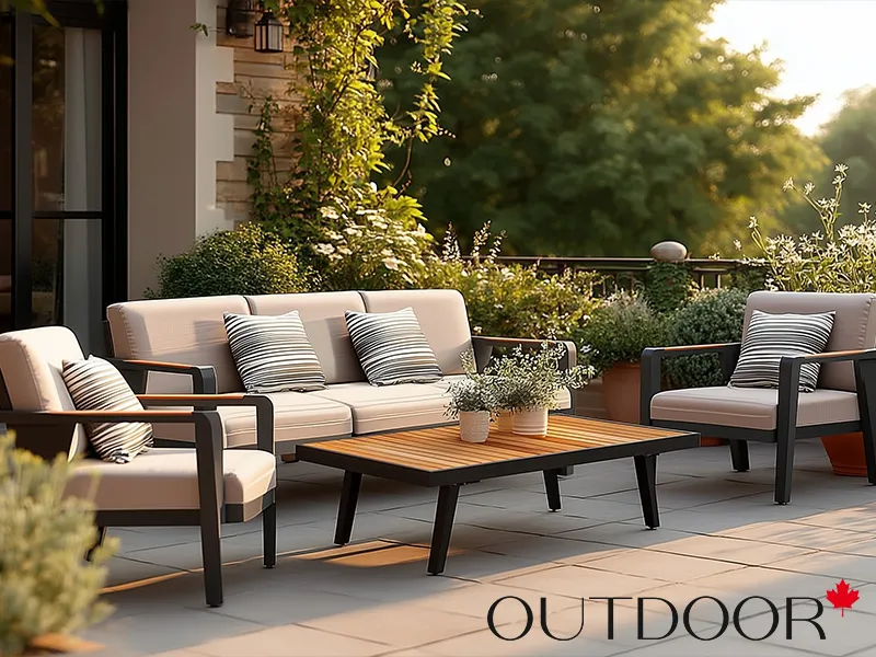 Комплект мебели OUTDOOR Орлеан (3-местный диван, 2 кресла, кофейный стол), песочный