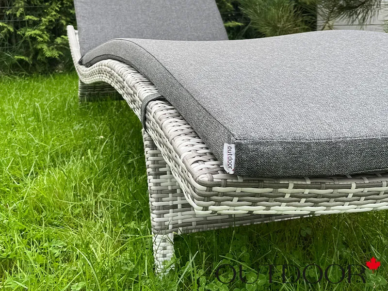 Шезлонг из ротанга OUTDOOR Палермо, светлый микс