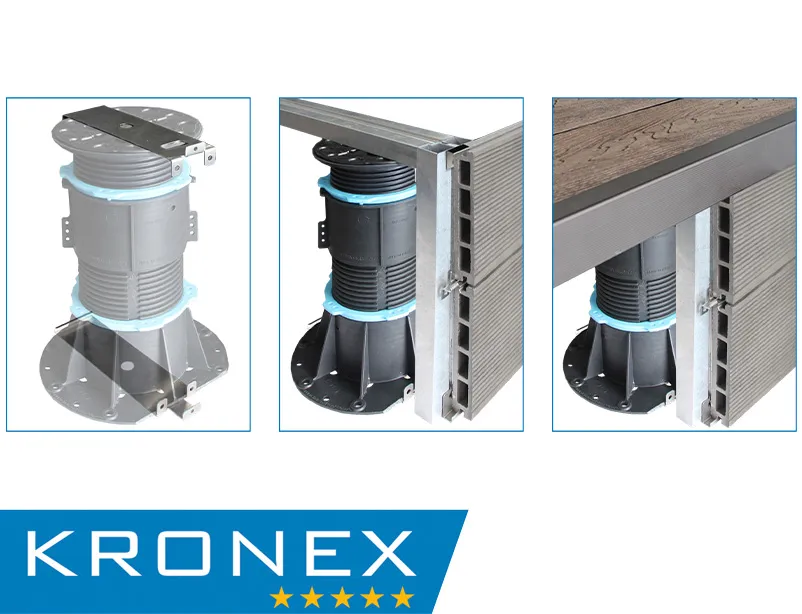 Крепление KRONEX для торцевой плитки 20мм нижнее, для опоры KRONEX (упак/10 шт)