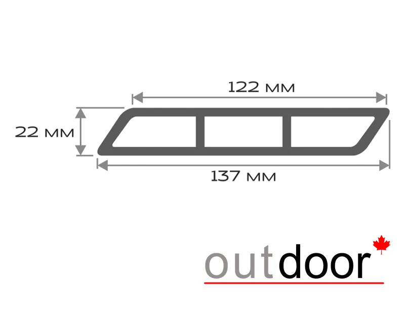 Доска Ромбус ДПК Outdoor 122*22*3000 мм. STORM дуб