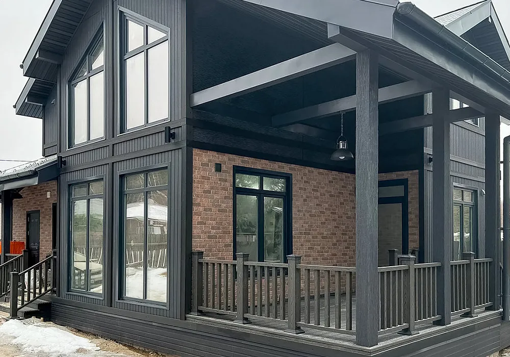 Фасад дома в стиле фахверк Фасад дома в стиле фахверк