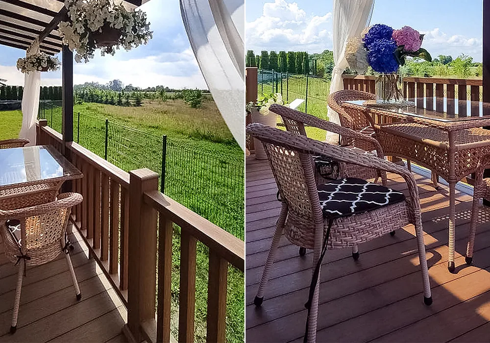 Терраса с ограждениями Терраса с ограждениями