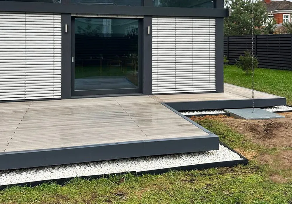 Терраса ДПК по периметру дома Терраса ДПК по периметру дома